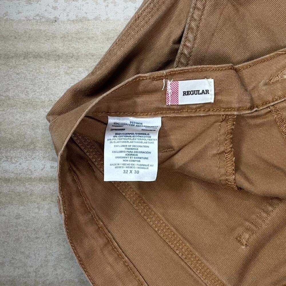 Vintage Y2K Dickies Carpenter Pants 32x30 Straight Fit Tan Canvas Black Label - Picture 4 of 4